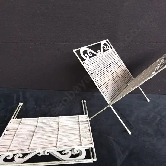 2 VINTAGE MAGAZINE STANDS
