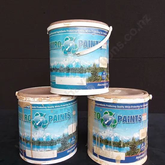3 BUCKETS OF ENVIRO PAINTS