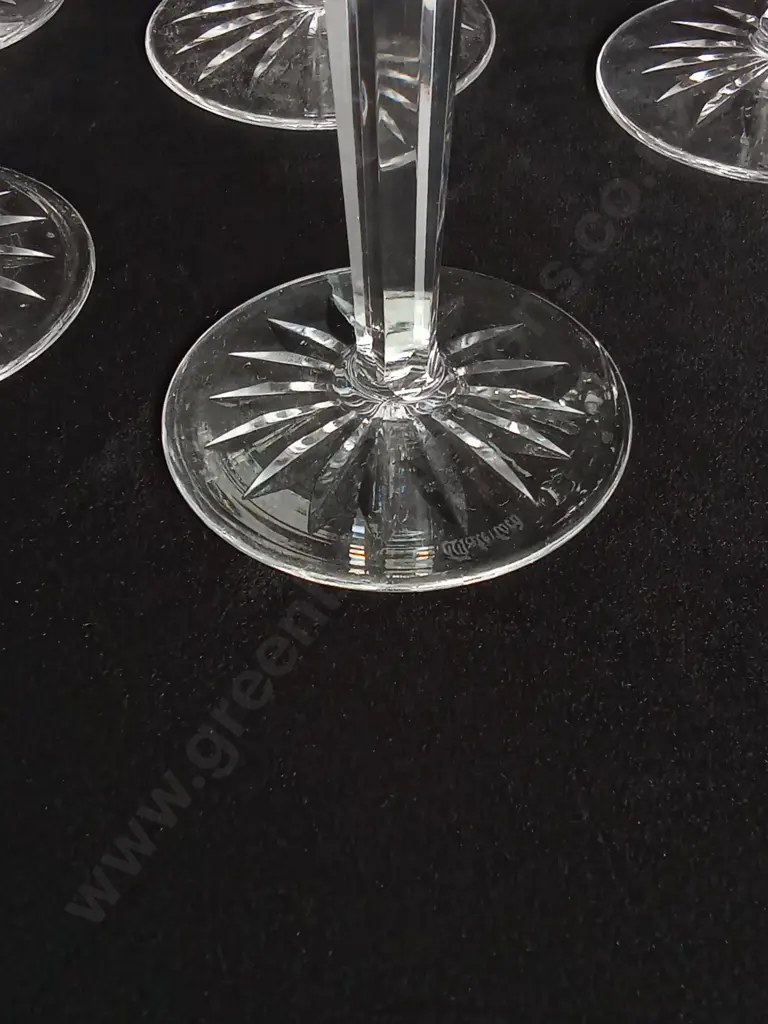 SET OF 5 VINTAGE WATERFORD CRYSTAL WINE GLASSES Image 1++