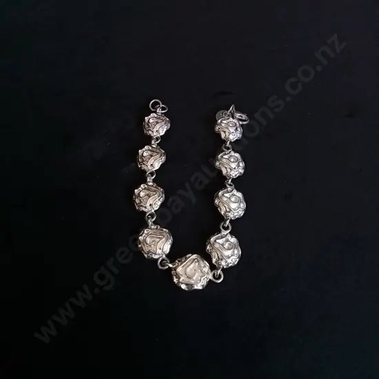 SILVER COLOURED ROSE BRACELET