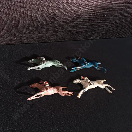 VINTAGE CHAD VALLEY ESCALADO LEAD RACE HORSES, SET OF 4