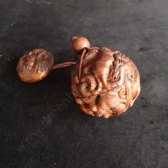 JAPANESE WOOD INRO