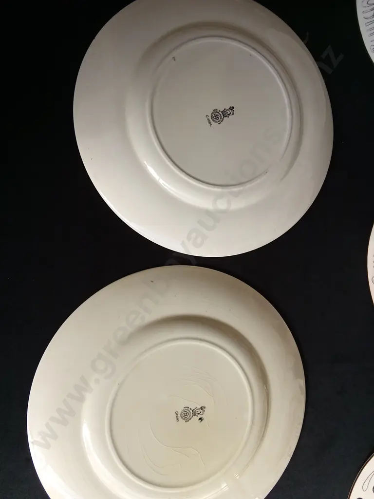 VINTAGE ROYAL DOULTON "THE PROFESSIONALS" SERIES PLATES, SET OF 5, DIAMETER APPROX 26.5 CM Image 1++