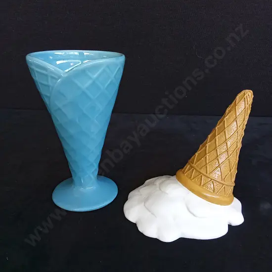 RETRO ICE CREAM DOOR STOP AND SUNDEA BOWL H16CM