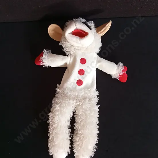 VINTAGE AURORA LAMB CHOP HAND PUPPET, H 42 CM