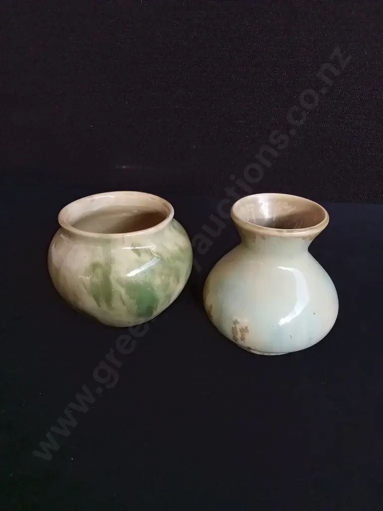 VINTAGE CROWN LYNN/ AMBRICO DRIP GLAZE, TALLEST H 10 CM Image 1++
