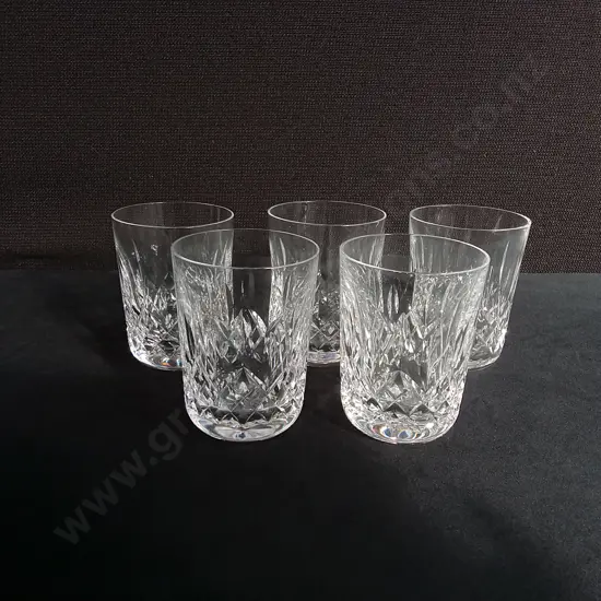 SET OF 5 CRYSTAL WHISKEY TUMBLERS