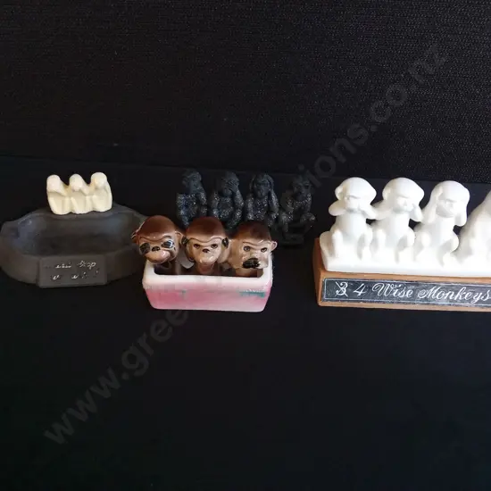 4 PIECES DECORATIVE MONKEY TRINKETS