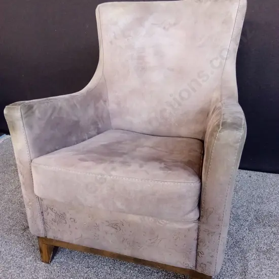 HIGH BACK ACCENT CHAIR WITH PAISLEY PATTERN H93CM