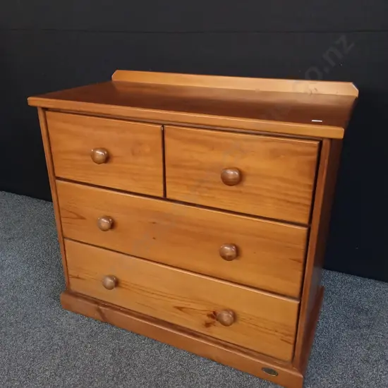 SOLID TIMBER CHEST OF DRAWERS M H 87 CM X W 1 M X D 50 CM