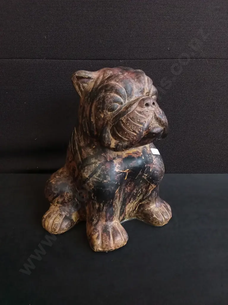 VINTAGE ENGLISH BULLDOG STATUE, H 29 CM Image 1++