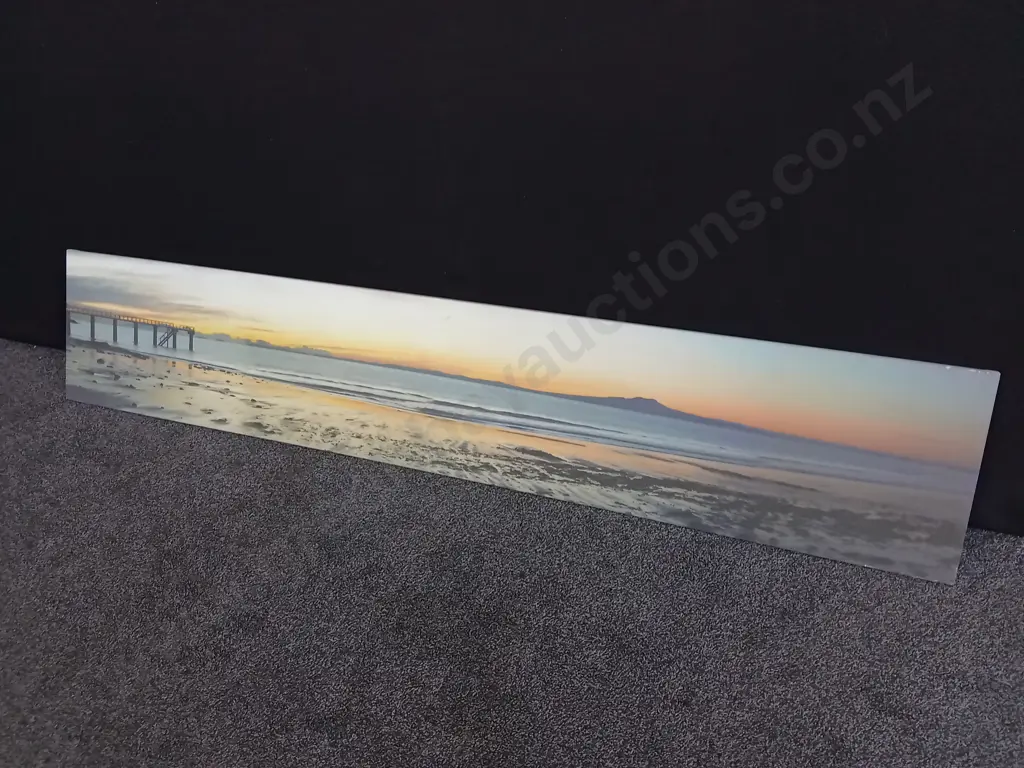 CANVAS BEACH PRINT, W 2 METRES X H 38 CM Image 1++