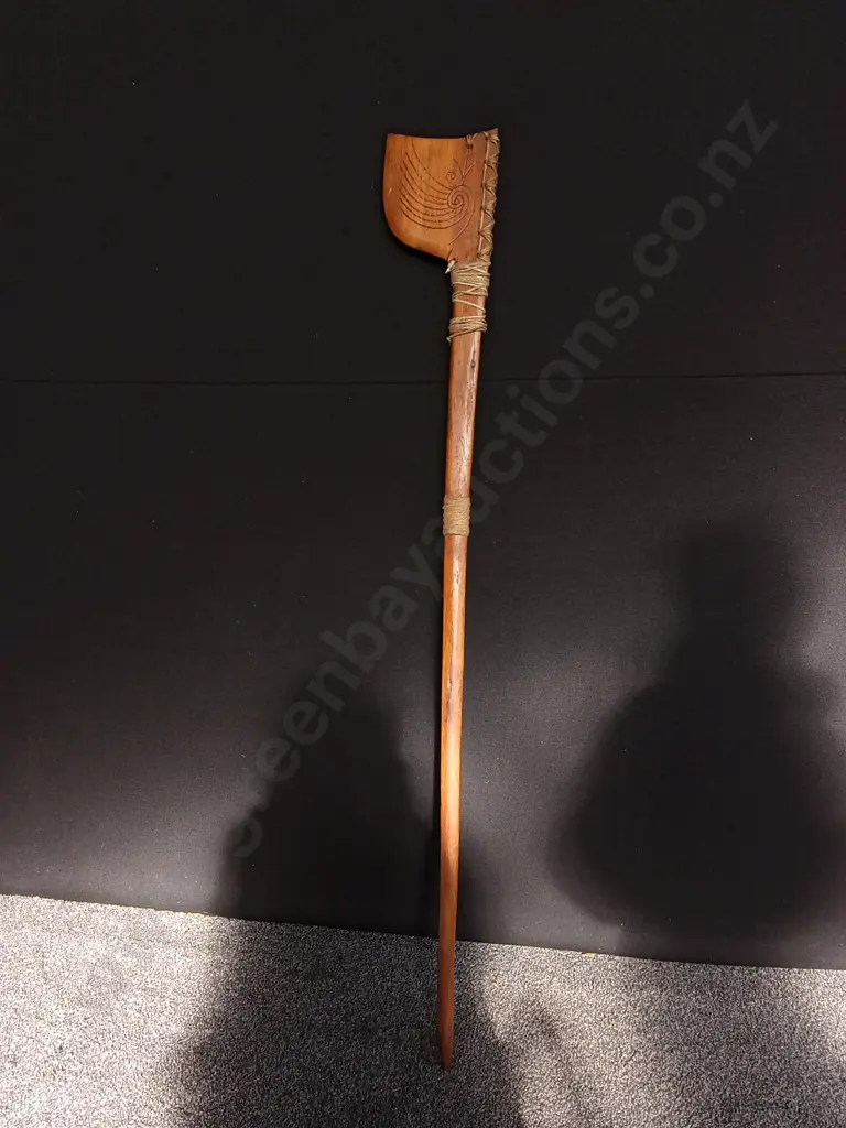 TEWHATEWHA MĀORI LONG-HANDLED FIGHTING STAFF Image 1++