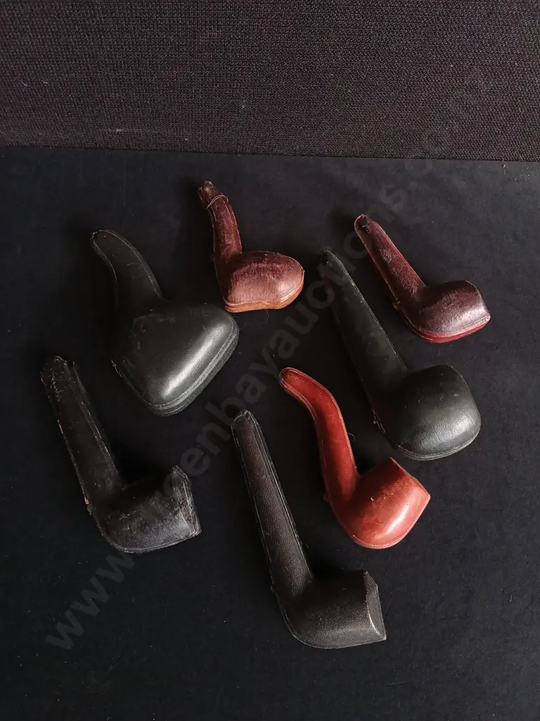 COLLECTION OF VINTAGE AND ANTIQUE FITTED TOBACCO PIPE CASES Image 1++