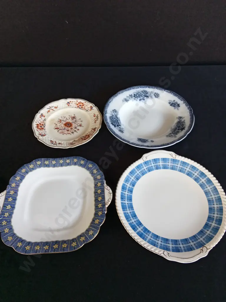 4 PLATES INCLUDING AYNSLEY AND OLD ENGLISH JOHNSON BROS Image 1++