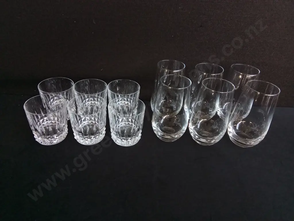 2 SETS OF TUMBLER GLASSES, 12 TOTAL Image 1++