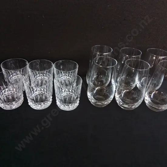 2 SETS OF TUMBLER GLASSES, 12 TOTAL