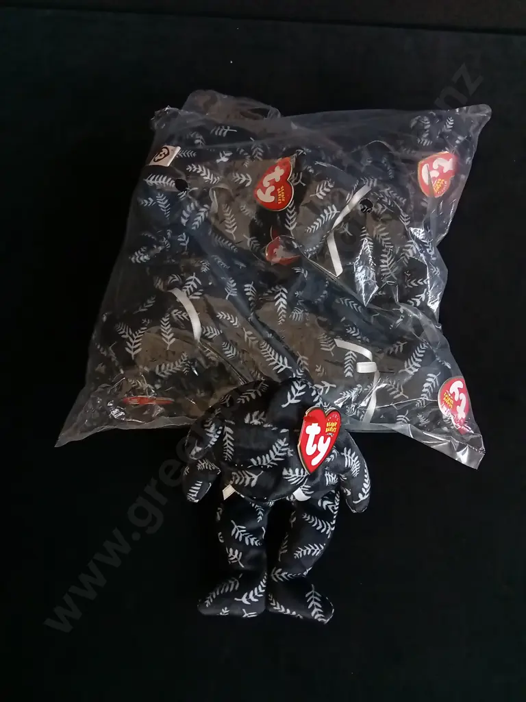 BRAND NEW BAG OF 6 TY BEANIE BABIES "SILVER" Image 1++