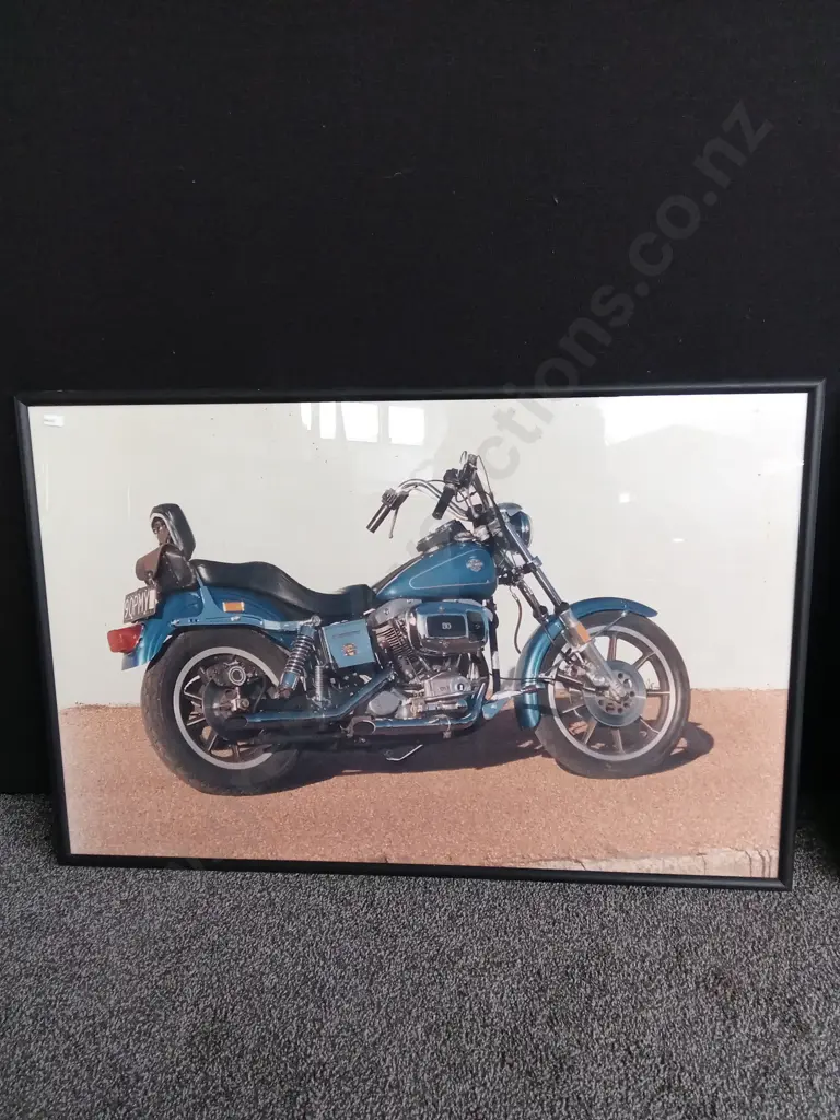 2 FRAMED MOTORCYCLE IMAGES BOTH 94X63CM Image 1++