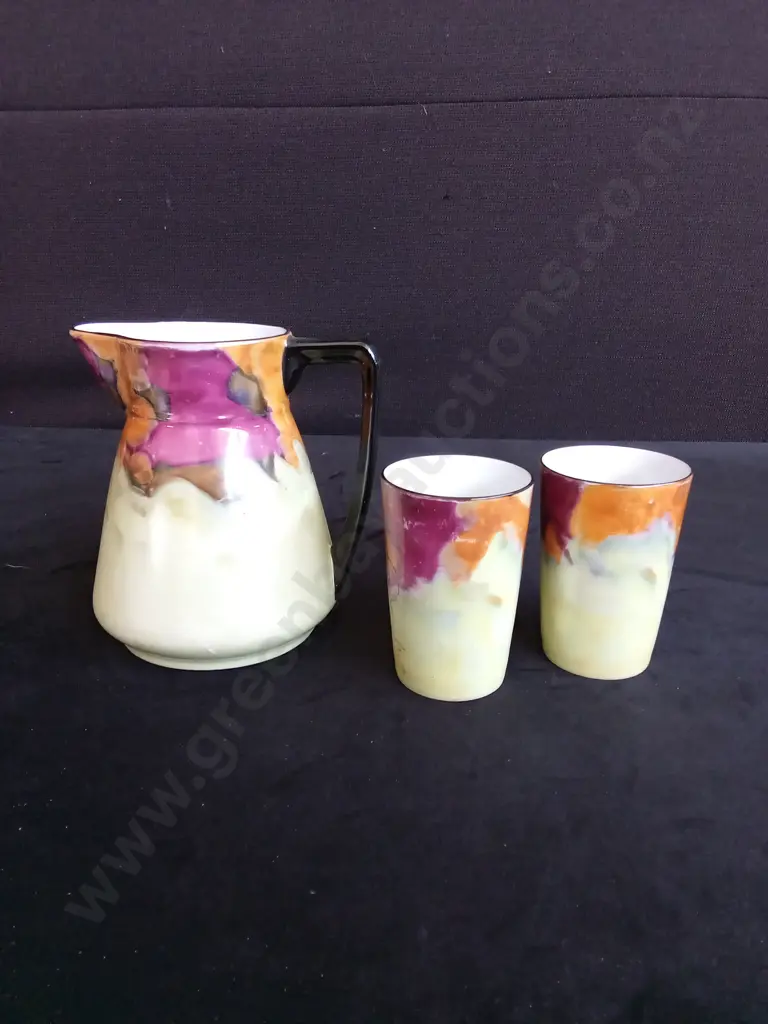 VINTAGE CZECHOSLOVAKIA JUG AND CUPS Image 1++