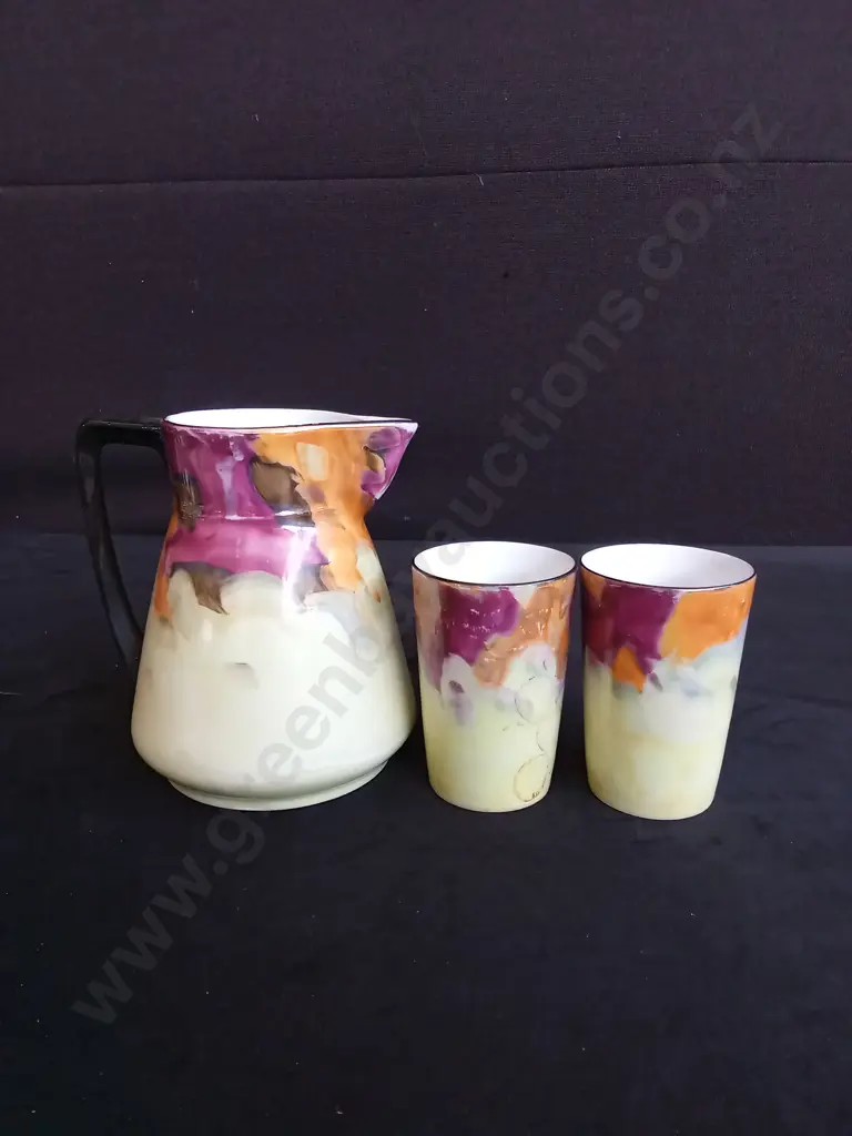 VINTAGE CZECHOSLOVAKIA JUG AND CUPS Image 1++