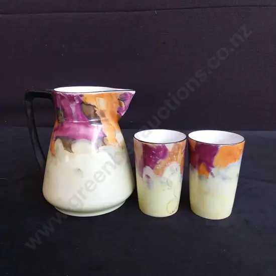 VINTAGE CZECHOSLOVAKIA JUG AND CUPS