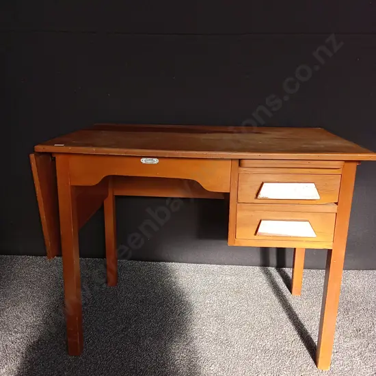 VINTAGE DESK WITH 2 DRAWERS D56CM L1.23M H72CM