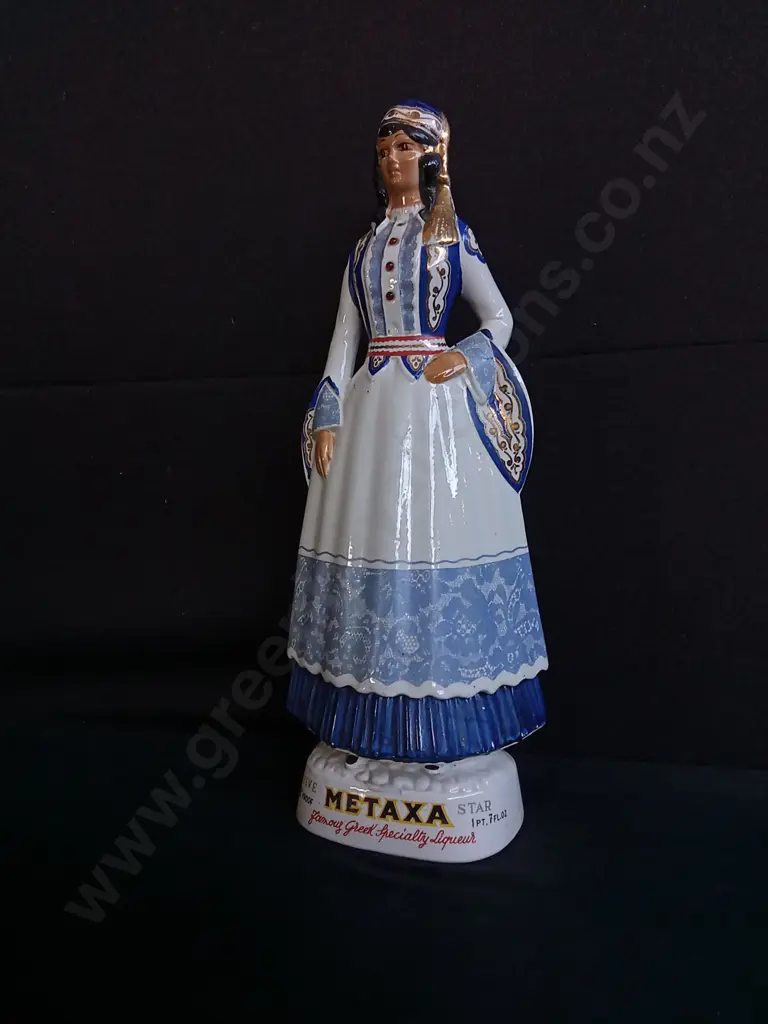 VINTAGE METAXA CERAMIC DECANTER BOTTLE, H 46 CM Image 1++