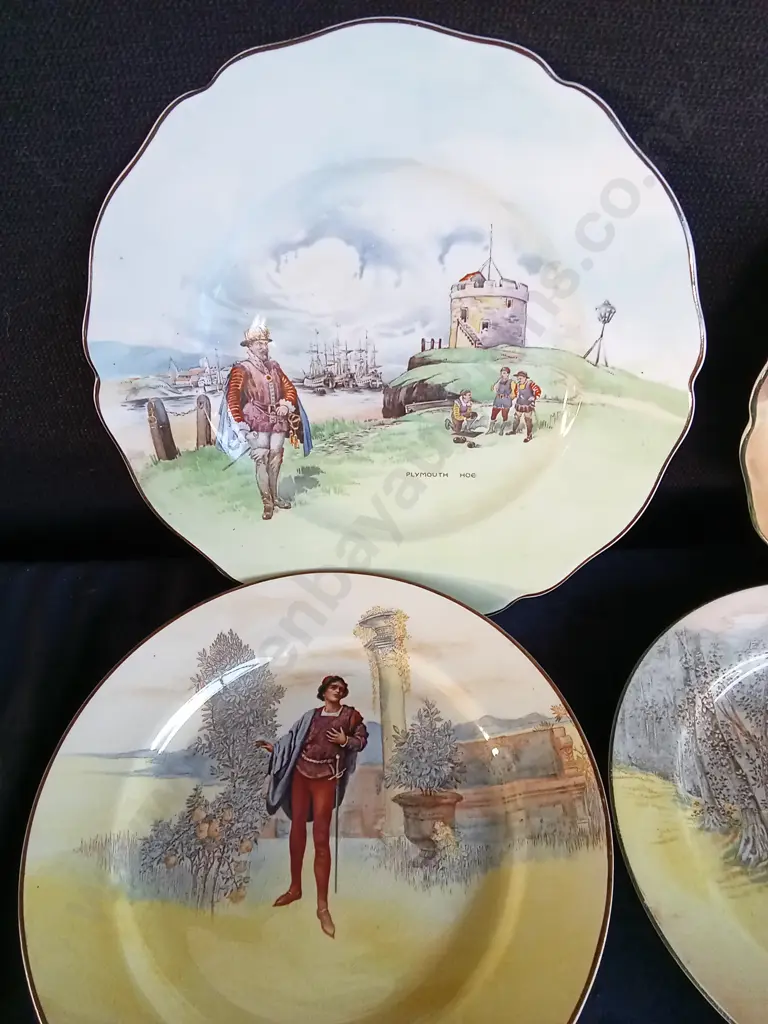 14 X VINTAGE ROYAL DOULTON SERIES PLATES AND BOWLS, LARGEST DIAMETER 26 CM Image 1++