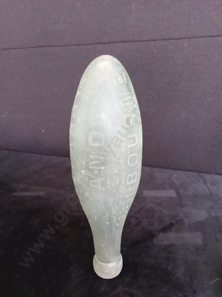 2 VINTAGE GLASS BOTTLES TALLEST 23CM Image 1++