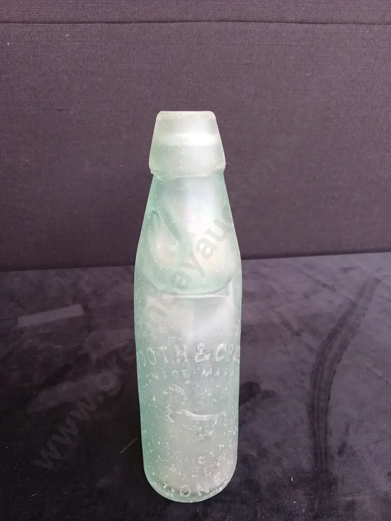 2 VINTAGE GLASS BOTTLES TALLEST 23CM Image 1++