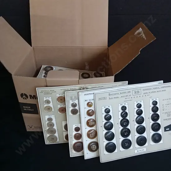 BOX OF BRAND NEW VINTAGE BUTTONS