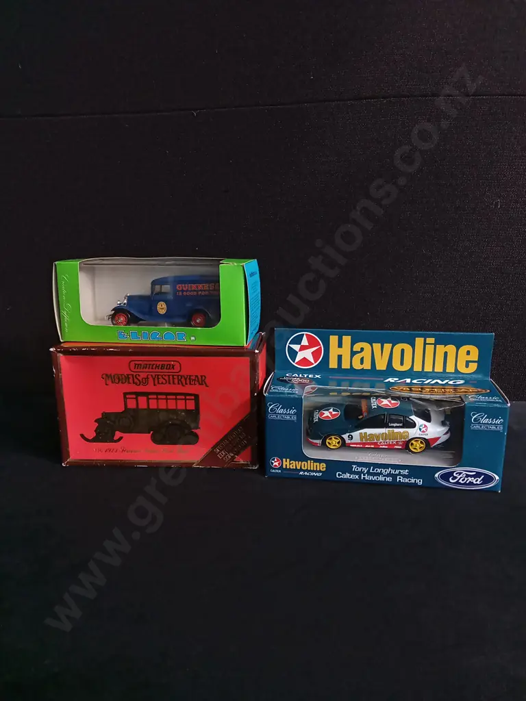 3 VINTAGE DIECAST MODELS, CLASSIC CARLECTABLES HAVOLINE FALCON, ELIGOR CITROEN, MATCHBOX MODELS OF YESTERYEAR SPECIAL Image 1++