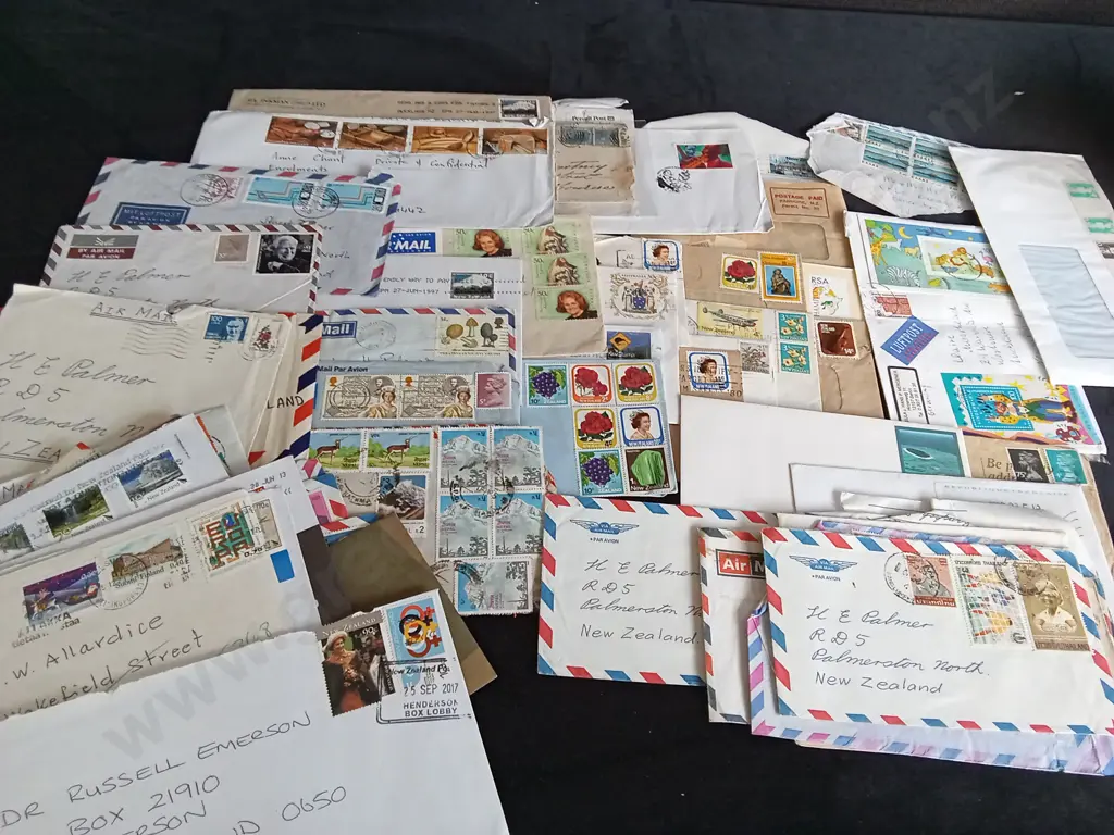 COLLECTION OF ENVELOPES WITH STAMPS Image 1++