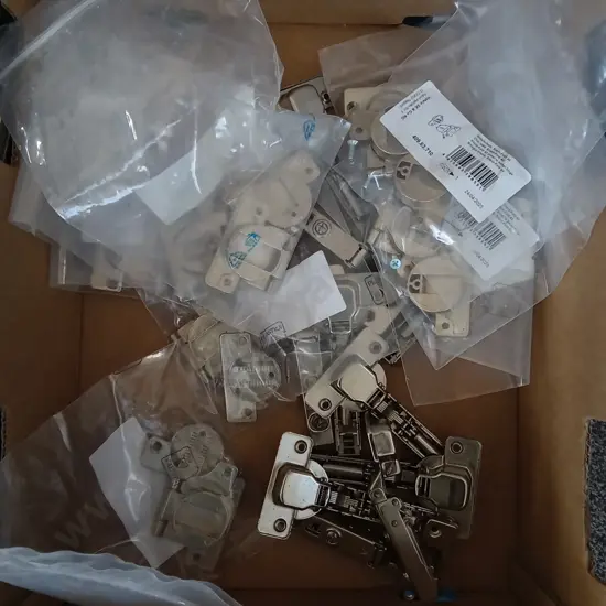 BOX OF CABINET HINGES