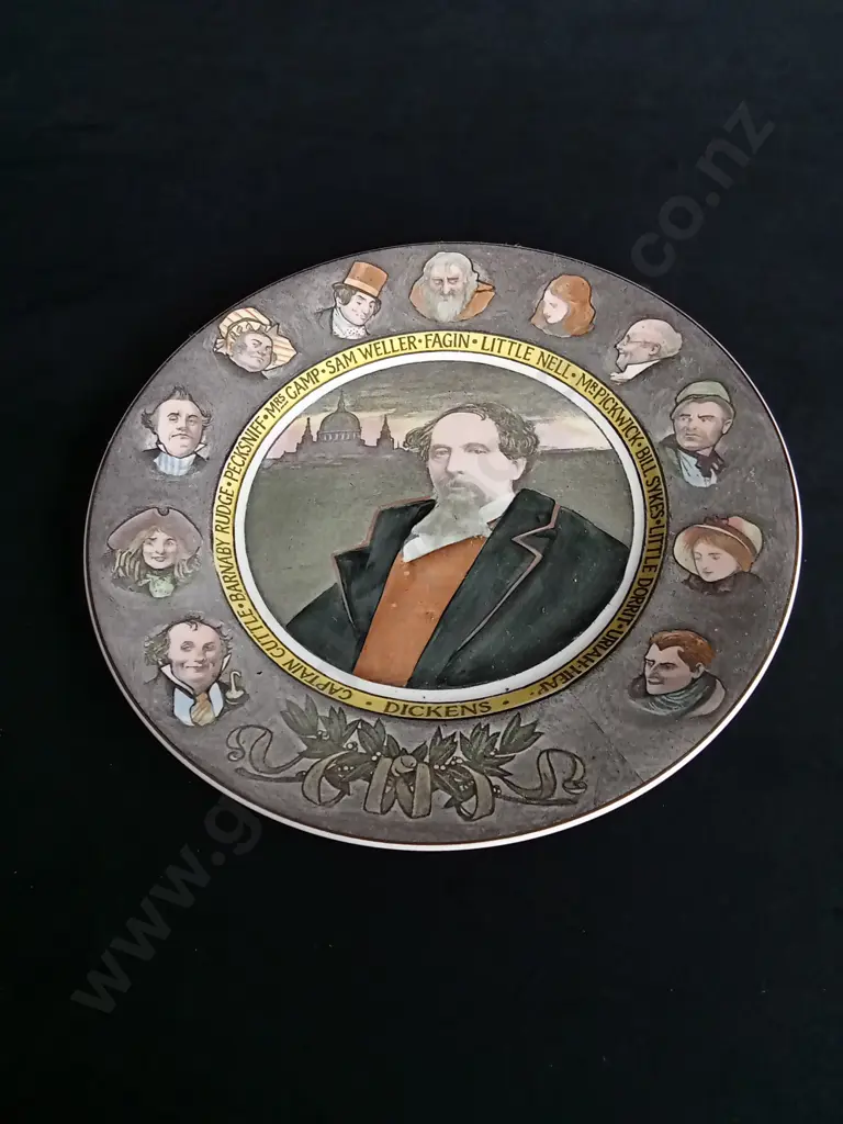 VINTAGE ROYAL CHARLES DICKENS PORTRAIT DINNER PLATE L25.5CM Image 1++