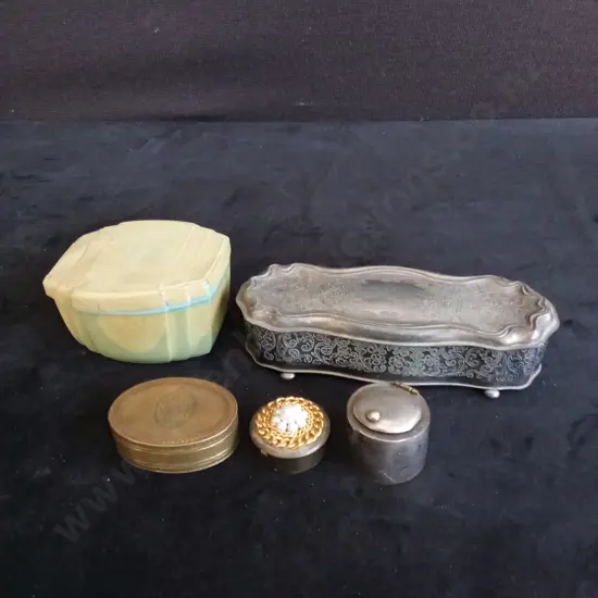 5 DECORATIVE CONTAINERS TALLEST H5CM