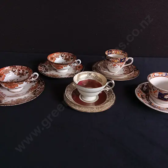 5 VINTAGE TEACUP AND SAUCERS SETS