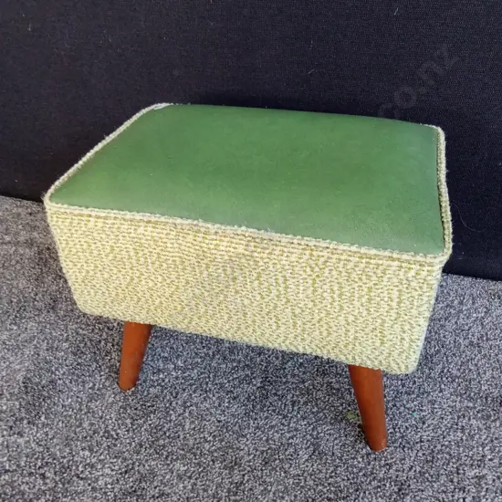 RETRO GREEN STOOL L37CM D26CM H30CM