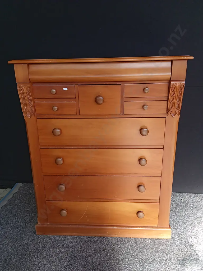 RIMU 10 DRAWER SCOTCH CHEST, H 1.29 M X W 1.05 M X D 47 CM Image 1++