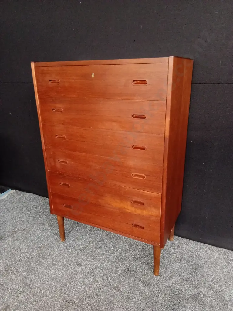 MID CENTURY MODERN CHEST OF DRAWERS, H 1.18 M X W 78 CM X D 42 CM Image 1++