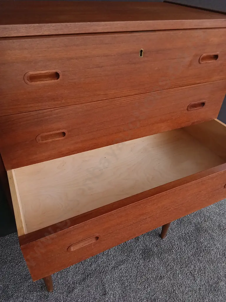 MID CENTURY MODERN CHEST OF DRAWERS, H 1.18 M X W 78 CM X D 42 CM Image 1++