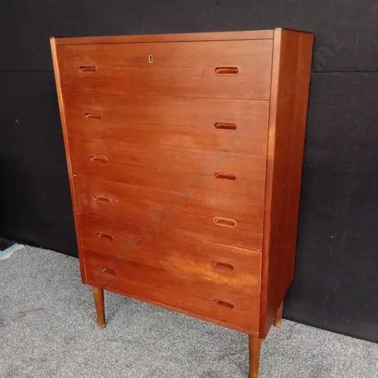 MID CENTURY MODERN CHEST OF DRAWERS, H 1.18 M X W 78 CM X D 42 CM
