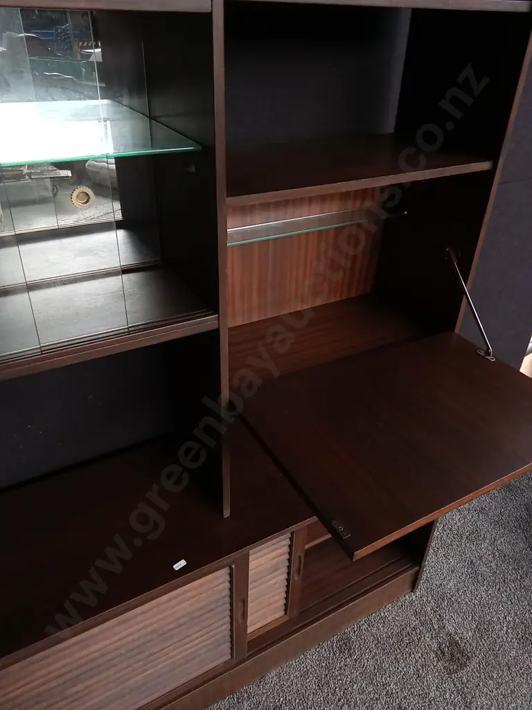 MID CENTURY MODERN DISPLAY CABINET, H 1.77 M X W 1.19 M X D 39 CM Image 1++