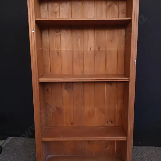 WOODEN BOOKSHELF, H 2.1 M X W 1.07 M X D 31 CM