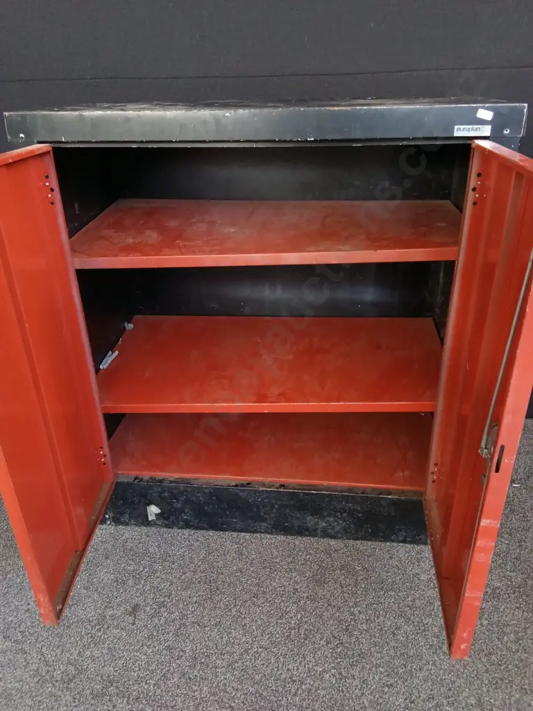 VINTAGE EUROPLAN NZ INDUSTRIAL STEEL CABINET, H 1 M X W 92.5 CM X D 50 CM Image 1++