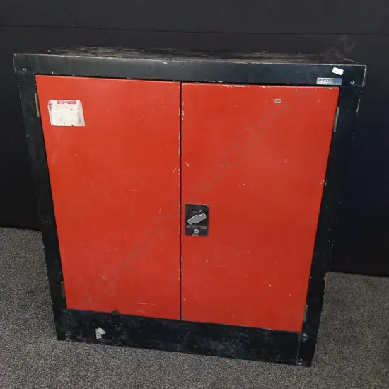 VINTAGE EUROPLAN NZ INDUSTRIAL STEEL CABINET, H 1 M X W 92.5 CM X D 50 CM