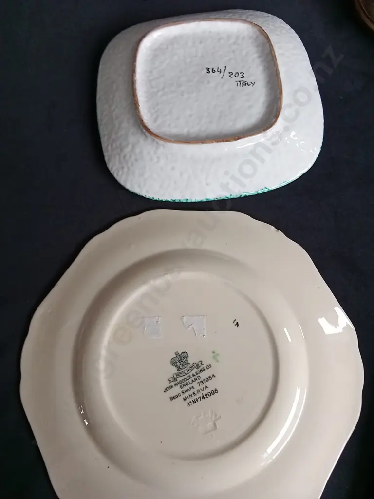 3 PIECES VINTAGE CERAMICS, INCLUDING CHEESE DOME, LARGEST W 23.5 CM Image 1++