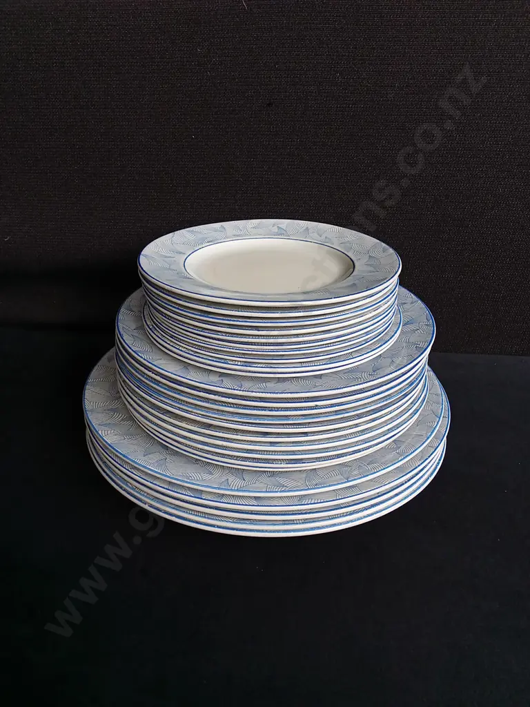 SET OF 25 ROYAL DOULTON ENVOY PATTERN PLATES, LARGEST D 27.5 CM Image 1++