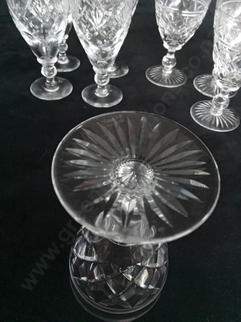 10 CRYSTAL SHERRY GLASSES TALLEST H9.5CM Image 1++